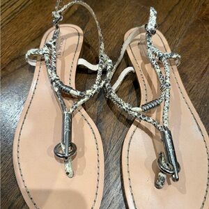 Coach Opal Snakeskin Print Strappy Sandal Size 7.5